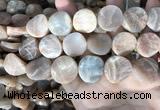 CSS439 15.5 inches 20mm twisted coin sunstone beads wholesale