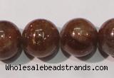 CSS556 15.5 inches 12mm round natural golden sunstone beads