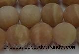 CSS655 15.5 inches 14mm round matte sunstone beads wholesale