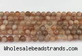 CSS763 15.5 inches 8mm round golden sunstone beads wholesale