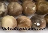 CSS822 15 inches 10mm faceted round sunstone beads