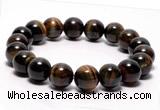 CTB03 7 inches 10mm round blue tiger eye stretch bracelet