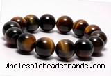 CTB05 7 inches 14mm round blue tiger eye stretch bracelet