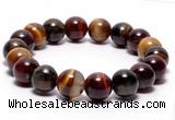 CTB07 7 inches 10mm round tiger eye stretch bracelet wholesale