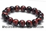 CTB09 7.5 inches 10mm round red tiger eye stretch bracelet