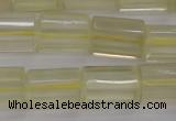 CTB104 15.5 inches 11*15mm faceted tube lemon quartz beads