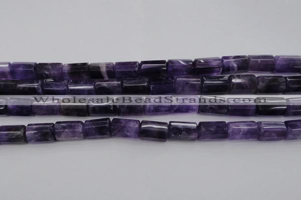 CTB106 15.5 inches 11*15mm faceted tube amethyst gemstone beads