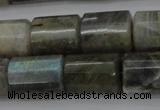 CTB107 15.5 inches 11*15mm faceted tube labradorite gemstone beads