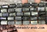 CTB209 15.5 inches 10*15mm faceted tube labradorite beads