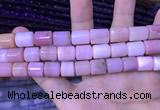 CTB256 15.5 inches 10*10mm - 10*13mm tube natural pink opal beads