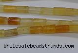 CTB301 15.5 inches 4*6mm tube yellow jade beads wholesale