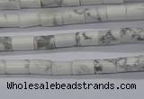 CTB304 15.5 inches 4*6mm tube white howlite beads wholesale