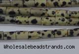 CTB305 15.5 inches 4*6mm tube dalmatian jasper beads wholesale