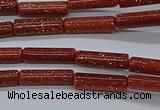 CTB328 15.5 inches 4*13mm tube goldstone beads wholesale