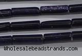 CTB329 15.5 inches 4*13mm tube blue goldstone beads wholesale