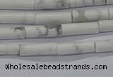 CTB340 15.5 inches 4*13mm tube white howlite beads wholesale