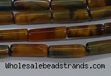 CTB352 15.5 inches 4*13mm tube tiger eye beads wholesale