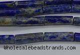 CTB356 15.5 inches 4*13mm tube lapis lazuli beads wholesale