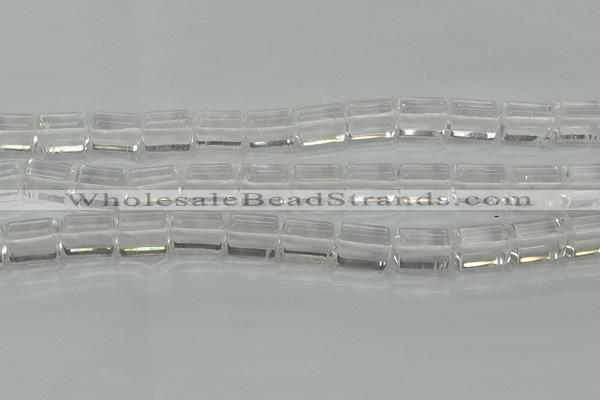 CTB500 15.5 inches 10*13mm triangle white crystal beads wholesale