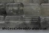 CTB503 15.5 inches 10*13mm triangle cloudy quartz beads wholesale