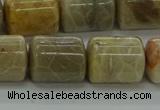 CTB543 15.5 inches 10*13mm triangle chrysanthemum agate beads