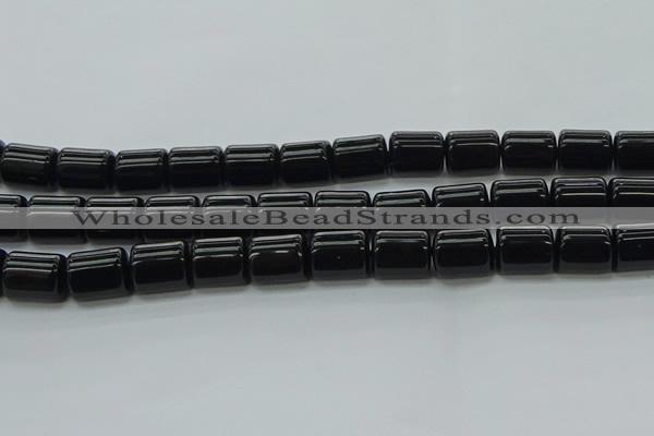 CTB545 15.5 inches 10*13mm triangle black agate beads wholesale