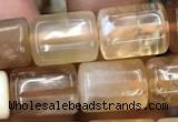 CTB606 15.5 inches 10*12mm - 10*13mm tube yellow opal gemstone beads