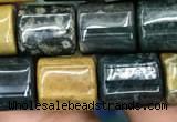 CTB608 15.5 inches 10*12mm tube ocean agate gemstone beads