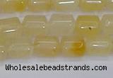 CTB701 15.5 inches 6*8mm tube yellow jade beads wholesale