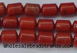 CTB709 15.5 inches 6*8mm tube red jasper beads wholesale