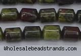 CTB713 15.5 inches 6*8mm tube dragon blood jasper beads wholesale