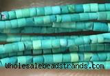 CTB801 15.5 inches 1mm tube turquoise beads wholesale