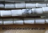 CTB811 15.5 inches 2*4mm tube white howlite beads wholesale