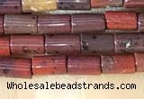 CTB815 15.5 inches 2*4mm tube red jasper beads wholesale