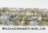 CTB870 13*25mm - 14*19mm faceted tube gemstone beads