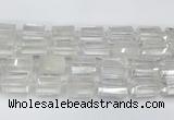 CTB875 13*25mm - 14*19mm faceted tube yellow white crystal beads