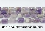 CTB887 15.5 inches 13*25mm - 14*19mm faceted tube lavender amethyst beads