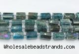 CTB888 15.5 inches 13*25mm - 14*19mm faceted tube apatite beads