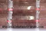 CTB904 15 inches 10*16mm faceted tube strawberry quartz beads