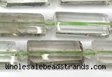 CTB915 13*25mm - 15*28mm faceted flat tube phantom quartz beads