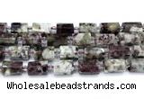 CTB952 15 inches 13*25mm - 14*19mm faceted tube pink tourmaline beads