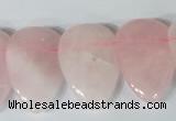 CTD01 Top drilled 22*30mm flat teardrop rose quartz beads