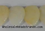 CTD03 Top drilled 22*30mm flat teardrop yellow aventurine beads