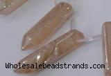 CTD1149 Top drilled 8*20mm - 10*30mm sticks plated quartz beads