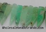 CTD1200 Top drilled 6*15mm - 7*40mm sticks Australia chrysoprase beads