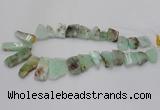 CTD1202 Top drilled 13*18mm - 15*40mm freeform Australia chrysoprase beads