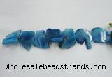 CTD1507 Top drilled 25*40mm - 35*55mm freeform agate slab beads