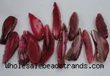 CTD1523 Top drilled 20*55mm - 25*80mm freeform agate slab beads