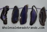 CTD1528 Top drilled 25*50mm - 30*80mm freeform agate slab beads