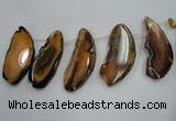 CTD1534 Top drilled 30*65mm - 35*80mm freeform agate slab beads